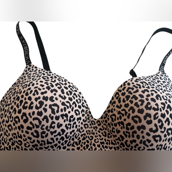 VICTORIA’S SECRET Leopard Print Bra - Black and Tan 38D NWOT - Picture 2 of 6